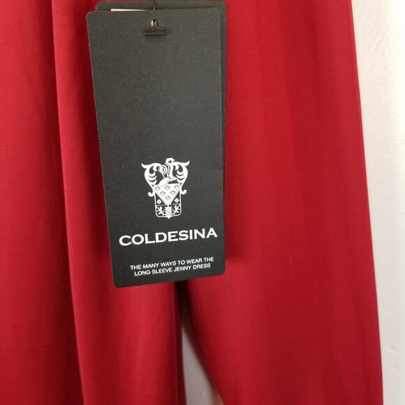 Coldesina NWT Jenny Convertible Asymmetrical Dress Stretchy Red 5 Ways Size 1X - Picture 4 of 9